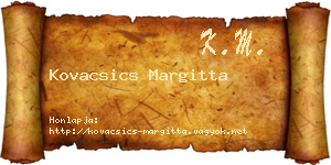 Kovacsics Margitta névjegykártya